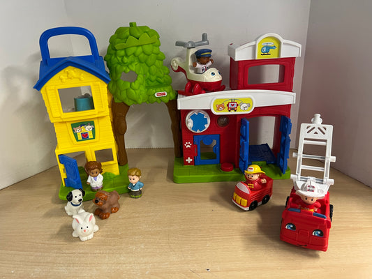 Fisher Price Rescue Fire and Vet's Hospital Real Sounds