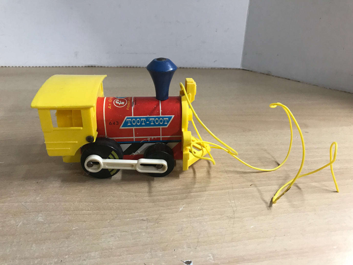 Fisher Price Vintage 1964 Wood Toot Toot Train Toy RARE