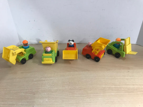 Fisher Price Vintage 1970'S Little People Construction Crew RARE