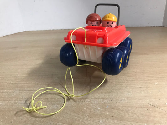 Fisher Price Vintage 1973 Bouncing Buggy Little People Jeep Pull Toy Excellent