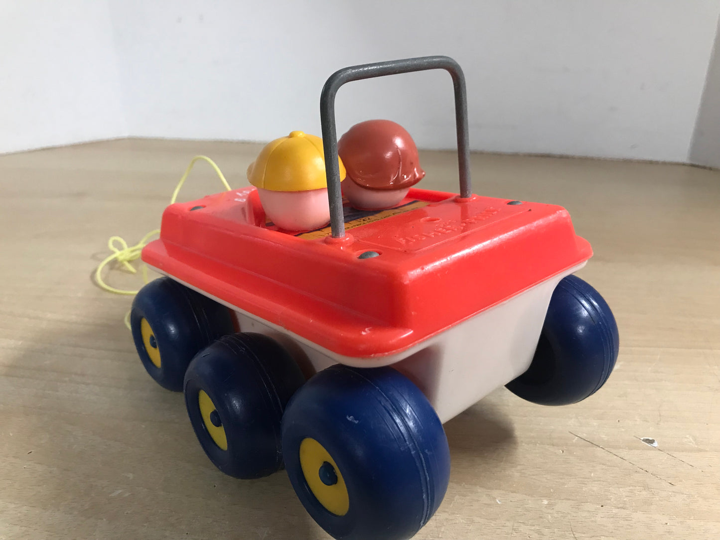 Fisher Price Vintage 1973 Bouncing Buggy Little People Jeep Pull Toy Excellent