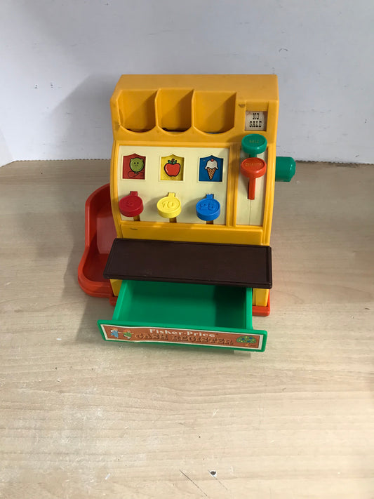 Fisher Price Vintage 1974 Cash Register Works No Coins Rare Works Perfect