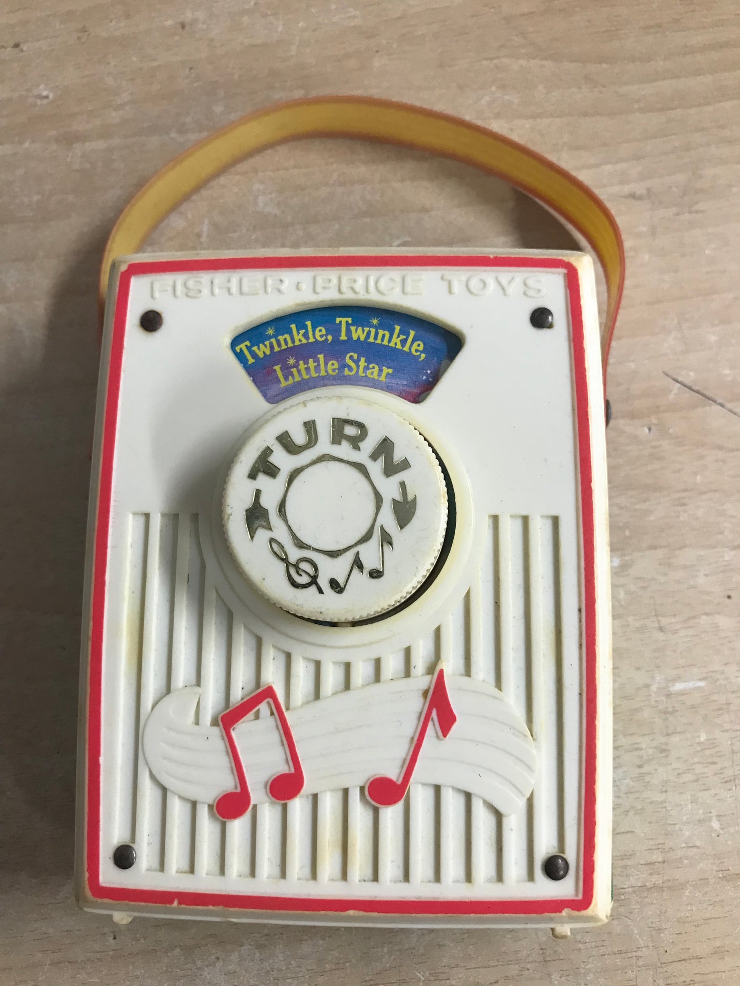 Fisher Price Vintage 1977 Music Box Pocket Radio Twinkle Twinkle Little Star Works Great Wood Plastic
