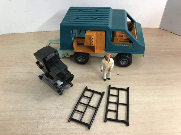 Fisher Price Vintage 1979 Adventure People Movie Van With Movie Equipment