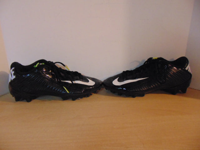 Football Rugby Cleats Men's Size 10.5 Nike Strike As New Black White Lime Fantastic Quality