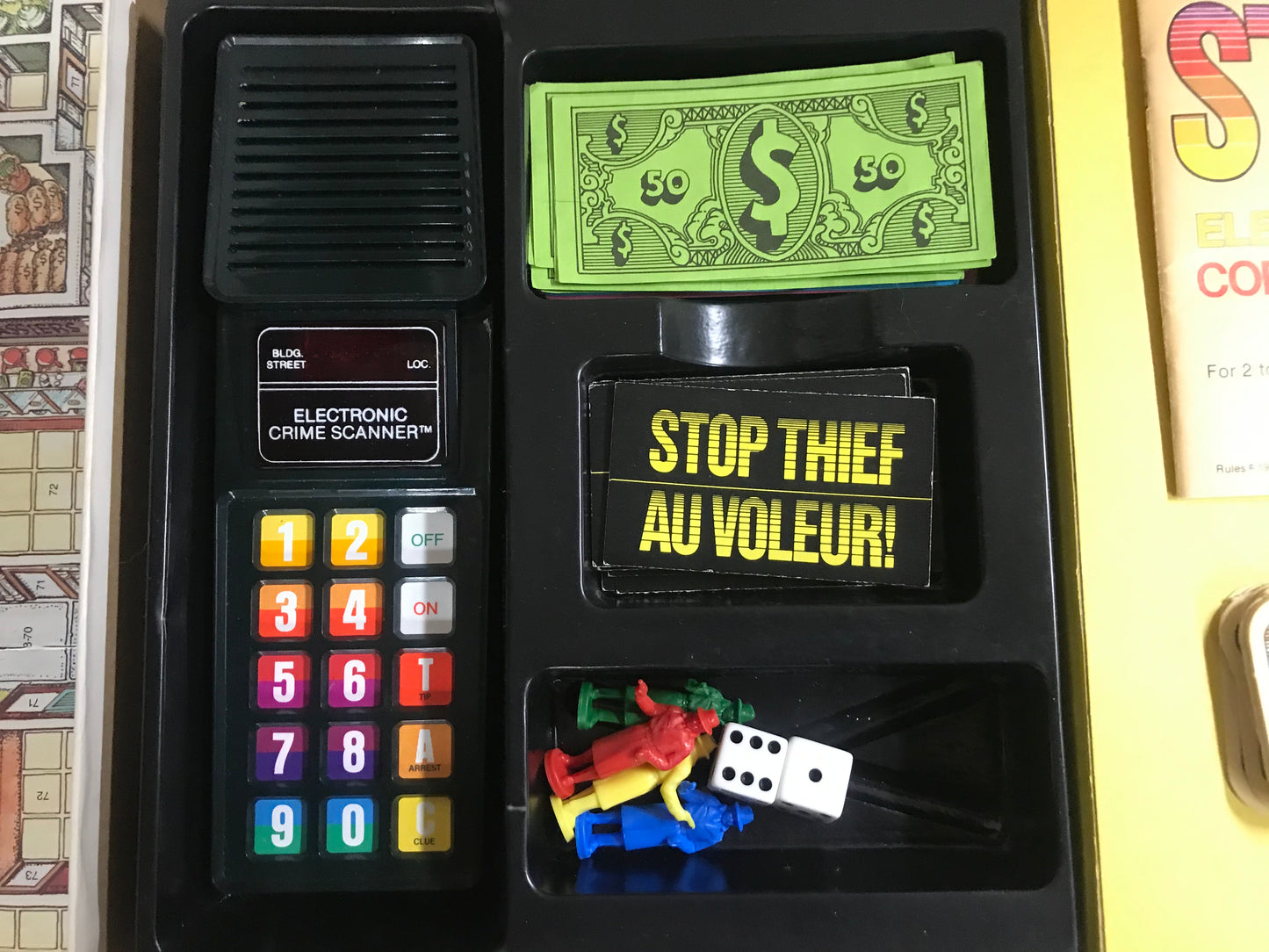 Game 1979 Vintage Parker Bros. STOP THIEF Electronic Cops Robbers Board Game Complete As New Works Perfect