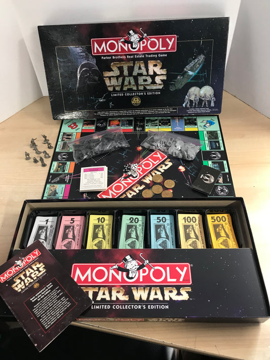 Game Monopoly Star Wars Limted Collectors Edition Vintage 1996 Age 8+ Excellent Complete RARE