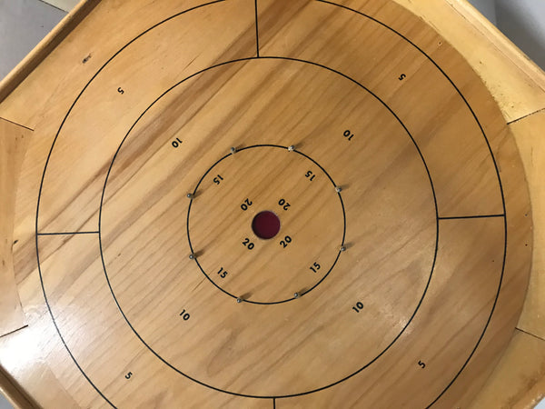 Game 1940's Vintage Bentley Canada Crokinole Wood Board Game Very RARE Fantastic Quality