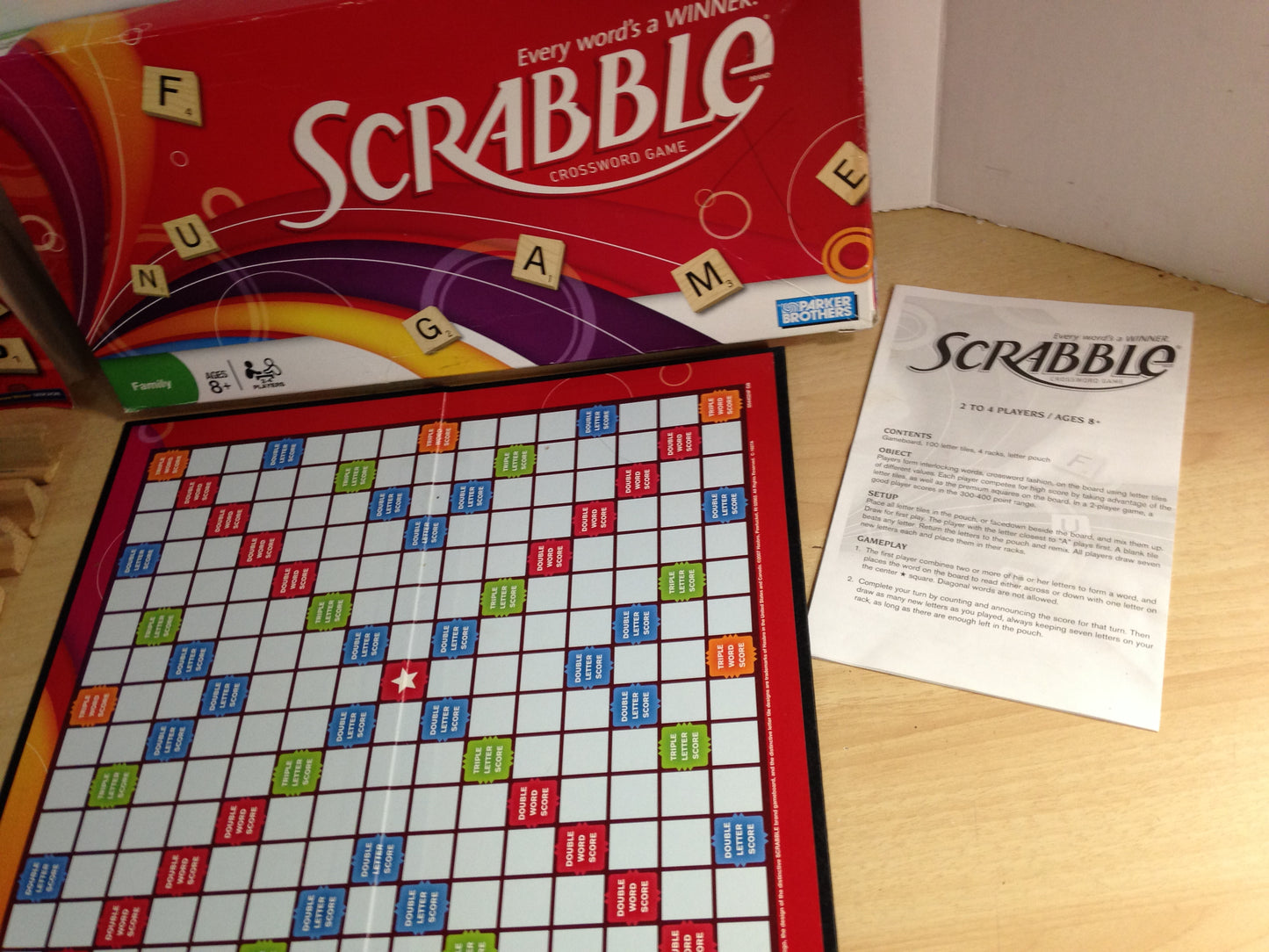 Game Scrabble Wood Complete With Scrabble Dictionary Excellent