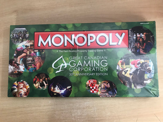 Game Monopoly Great Canadian Gaming Corportation 30th Anniversary Edition New Sealed