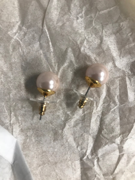 Grandma Attic Joan Rivers Classic Collection LONG Pink Pearl Necklace 108” Or 36” With Earings NEW