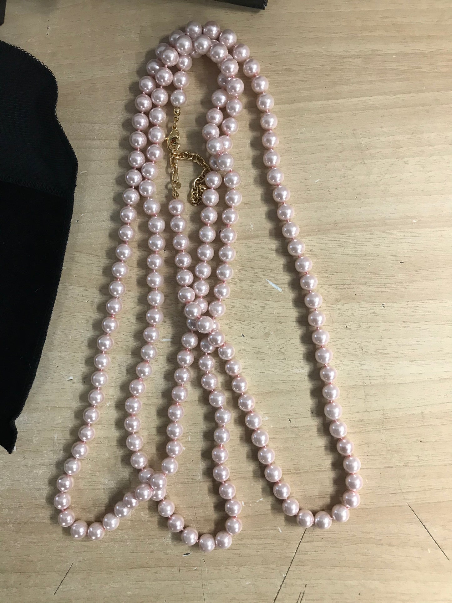 Grandma Attic Joan Rivers Classic Collection LONG Pink Pearl Necklace 108” Or 36” With Earings NEW
