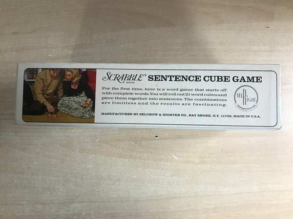 Game 1971 Vintage Scrabble Sentences Cube Game Complete