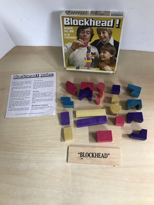 Game 1975 Vintage Block Head Complete RARE