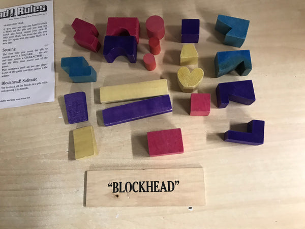 Game 1975 Vintage Block Head Complete RARE