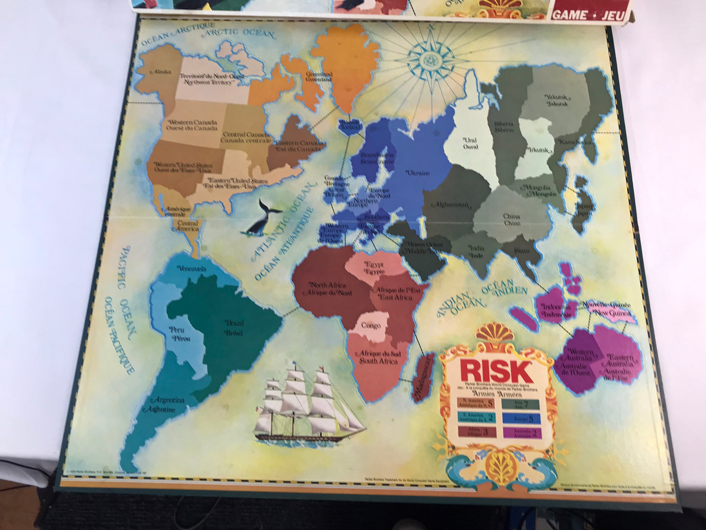 Game 1975 Vintage Parker Brothers Risk Complete RARE