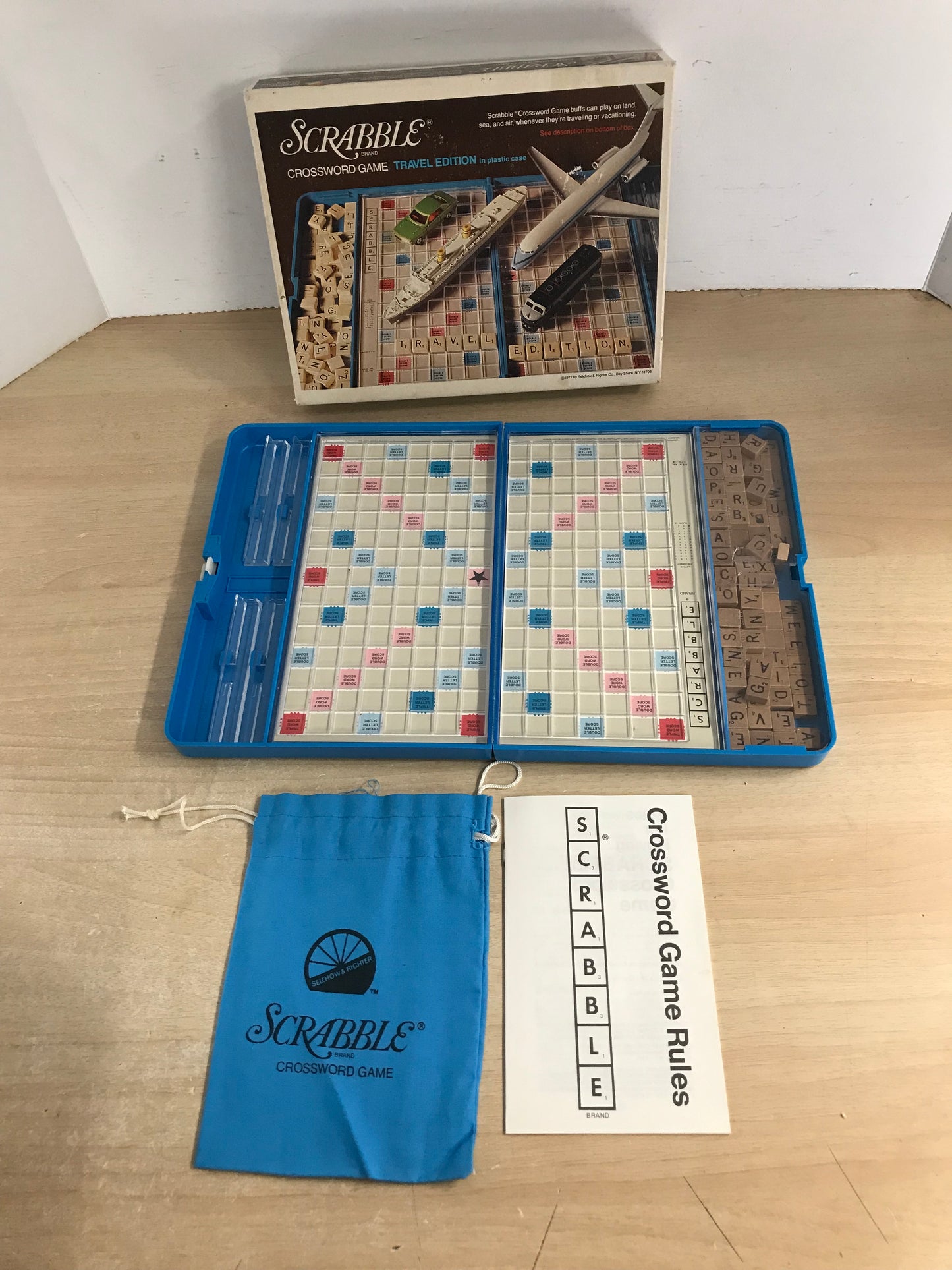 Game 1977 Vintage Scrabble Travel Edition 52 Complete As New RARE to find