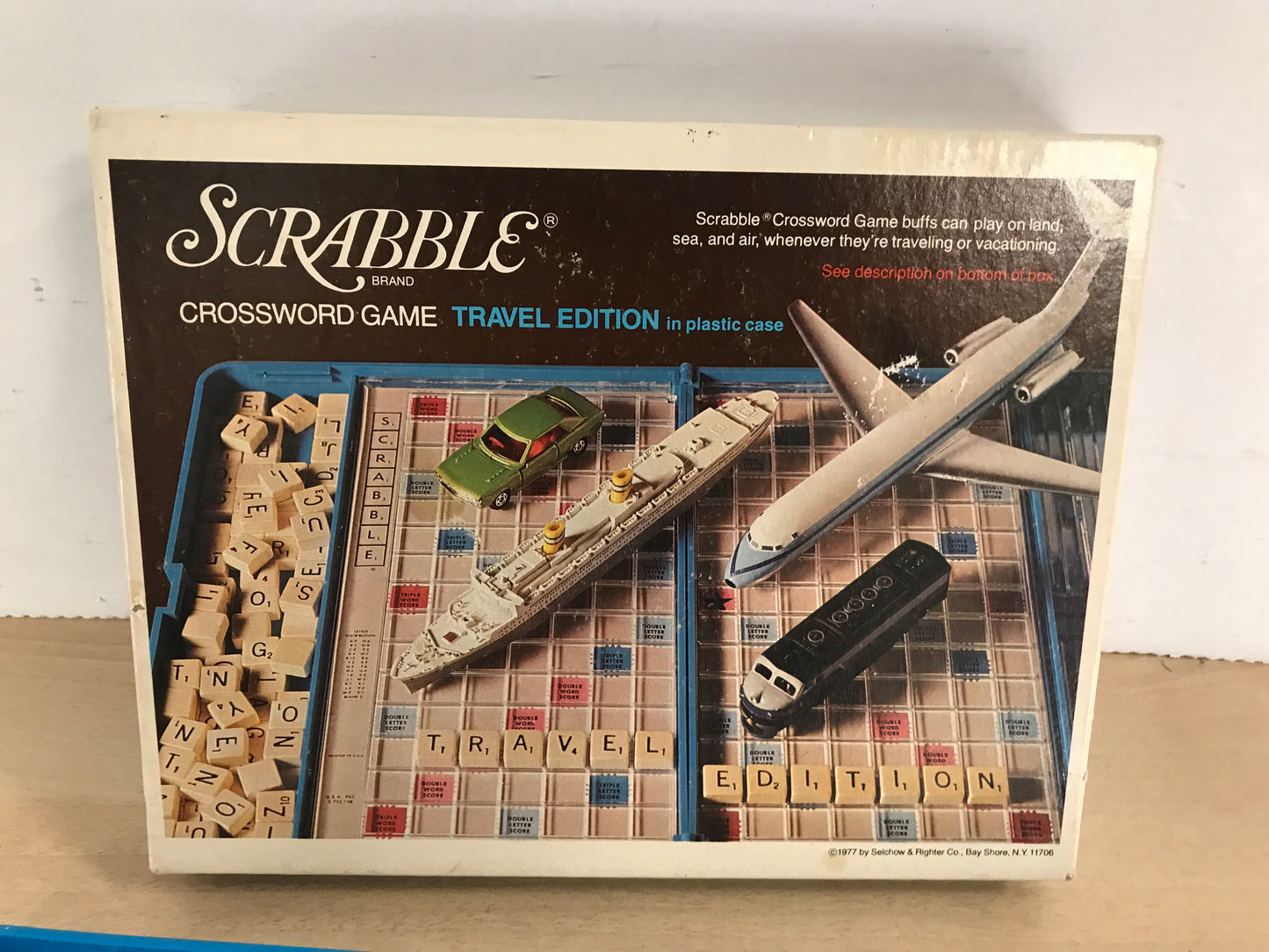 Game 1977 Vintage Scrabble Travel Edition 52 Complete As New RARE to find