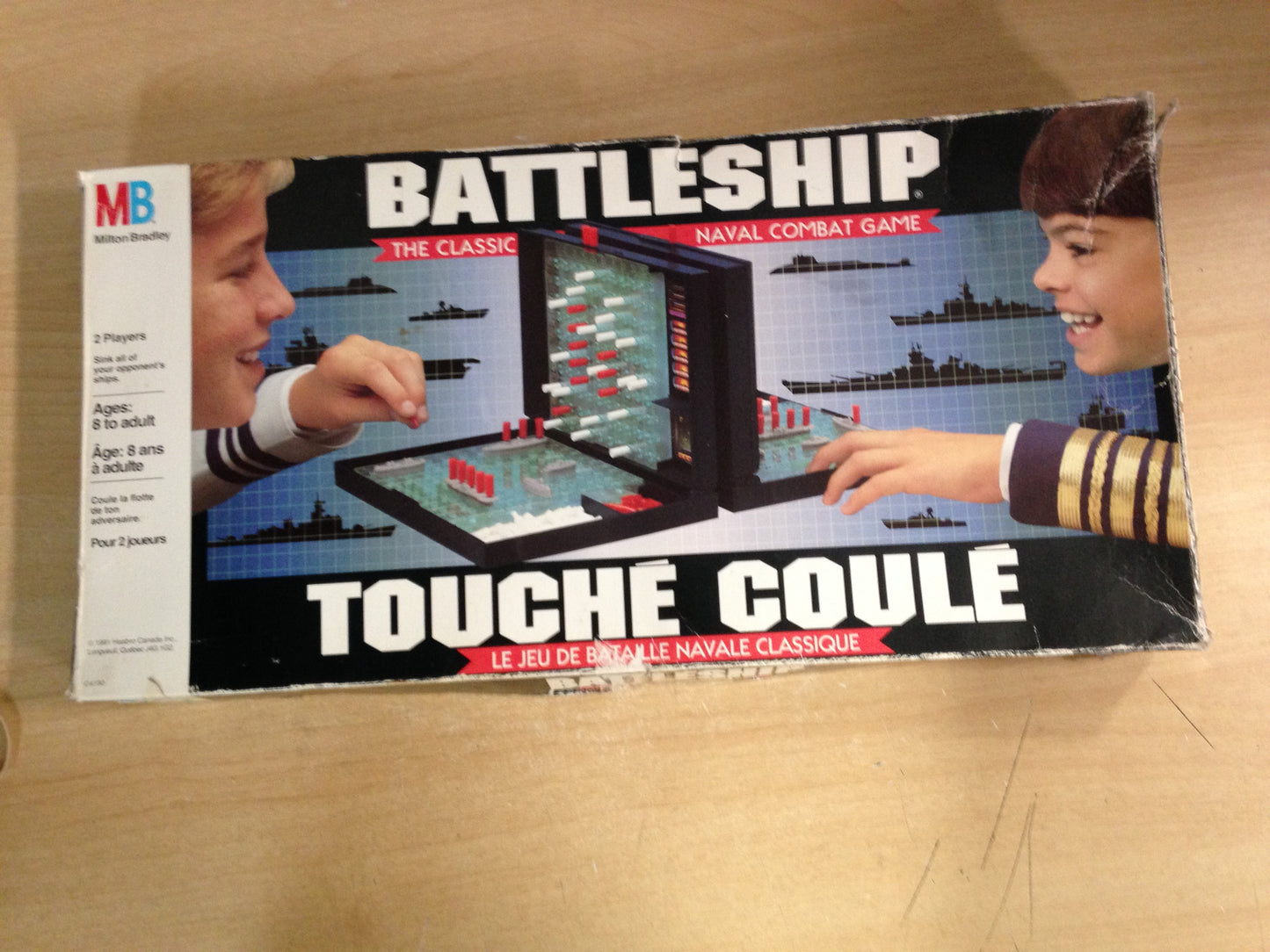 Y Game Battleship Vintage 1991 Complete One Case Has Damaged Hing Still Works Great