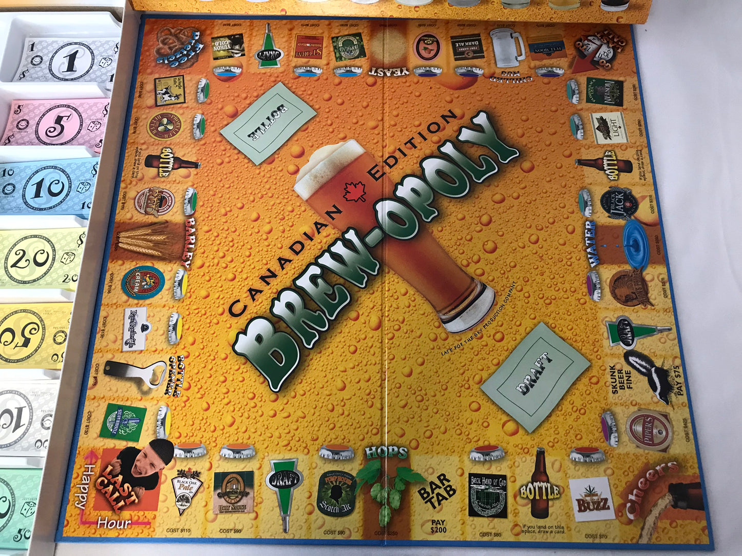 Game  Brew-Opoly Beer Canadian Edition Monopoly Complete As New RARE