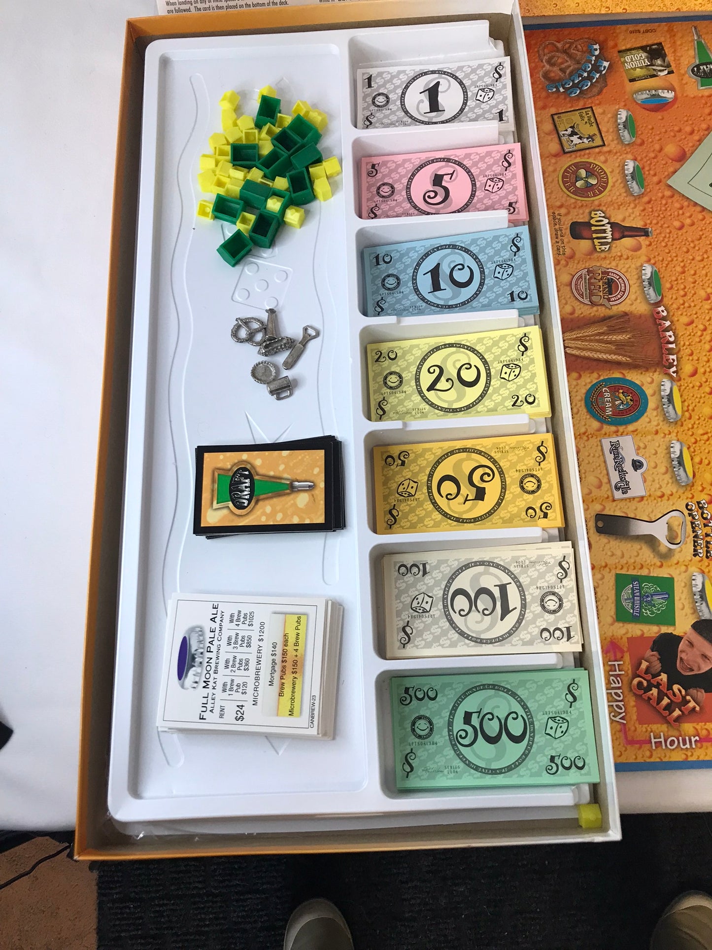 Game  Brew-Opoly Beer Canadian Edition Monopoly Complete As New RARE