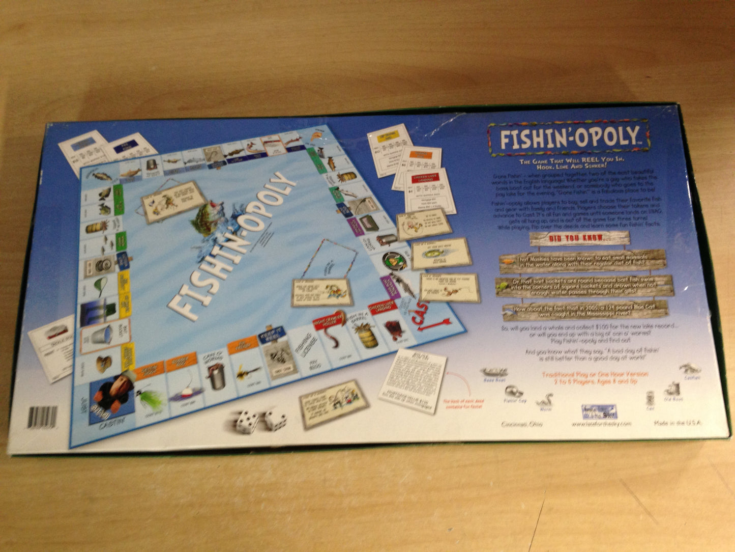 Game Fishin Opoly Monopoly As New Complete