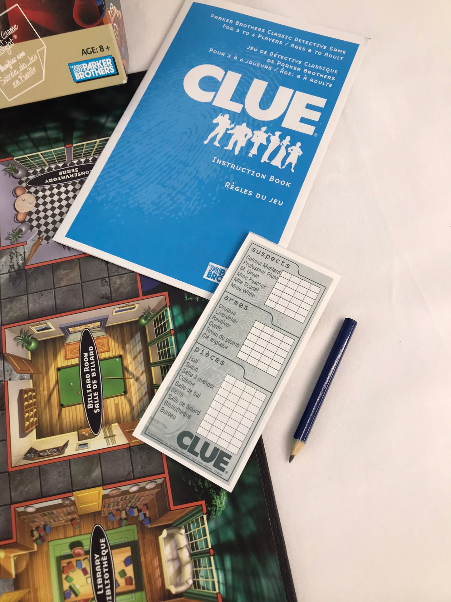Game Parker Brothers Classic Detective Game Clue As New Complete
