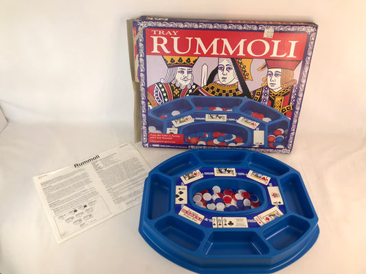 Game Rummoli Tray Set Vintage RARE With chips 16 x 12 inch Large Size