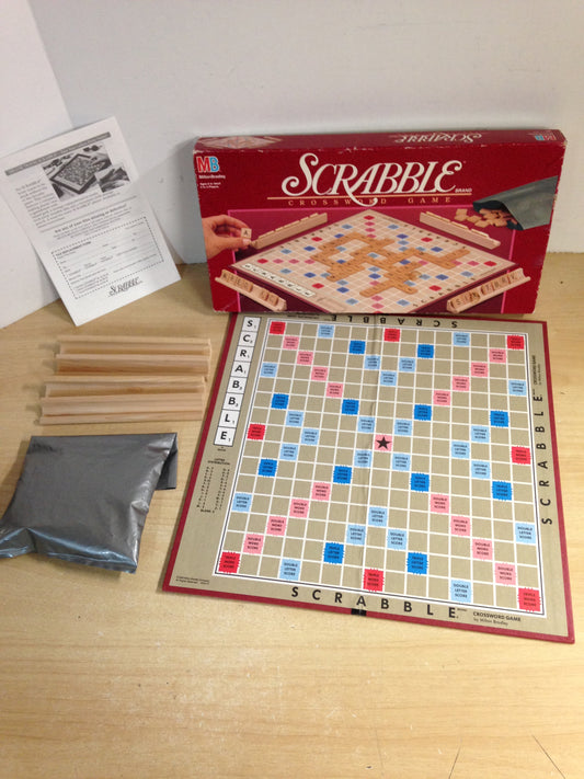 Game Scrabble Wood Complete Vintage Excellent Condition