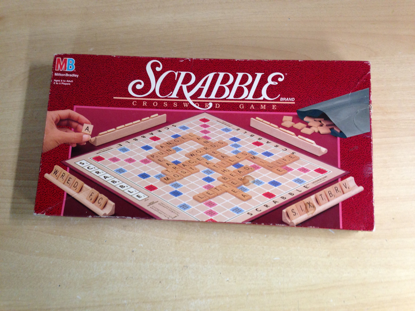 Game Scrabble Wood Complete Vintage Excellent Condition