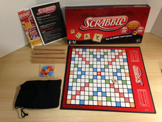 Game Scrabble Wood Power Tiles Version Complete As New