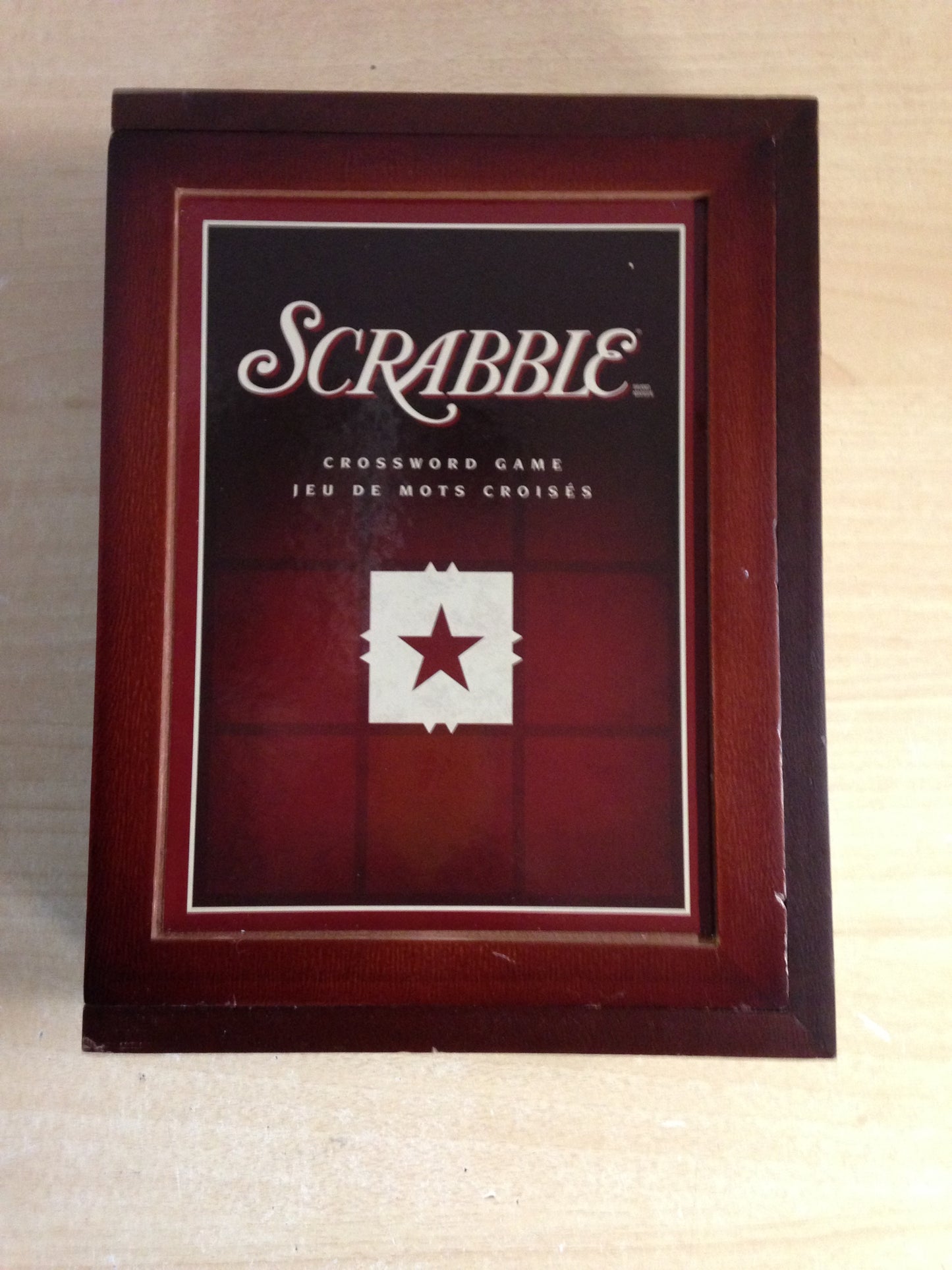 Game Scrabble Wood and Wood Case As New Complete Excellent