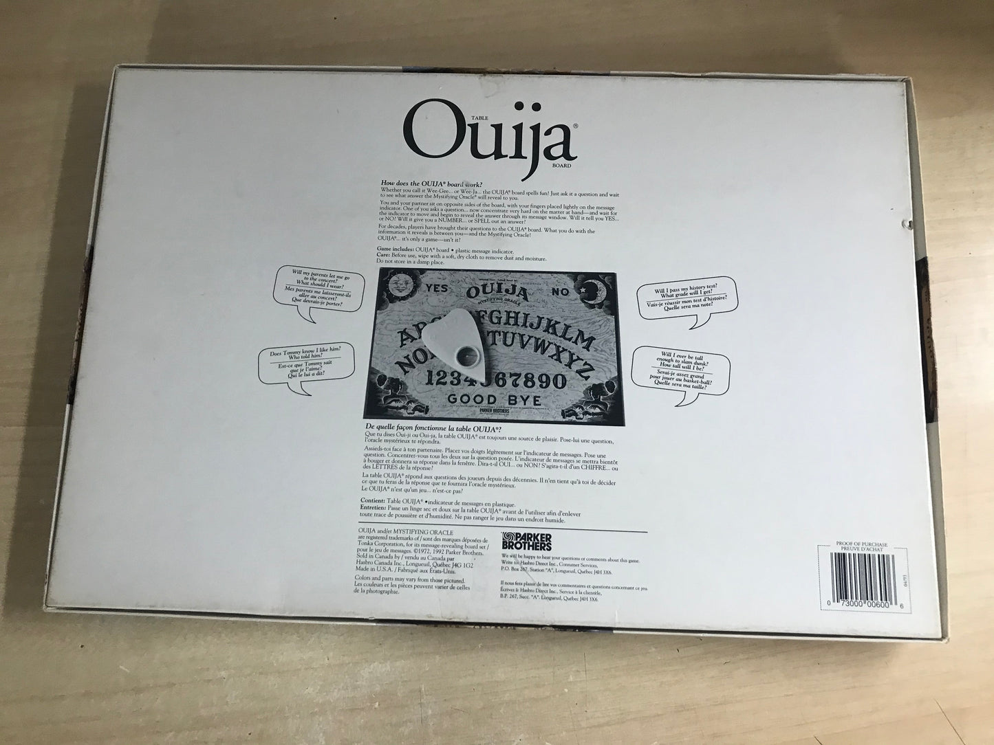 Game Vintage Ouija Board As New RARE