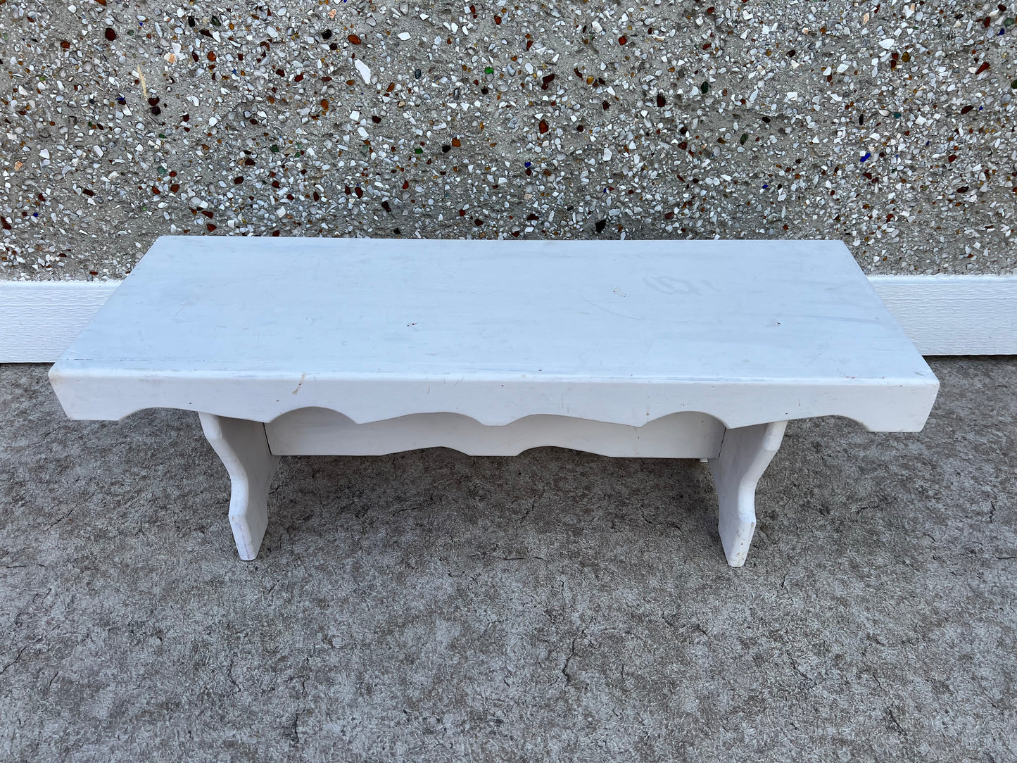 Garden Bench Solid Thick Wood 33 x 11 x 12 inch