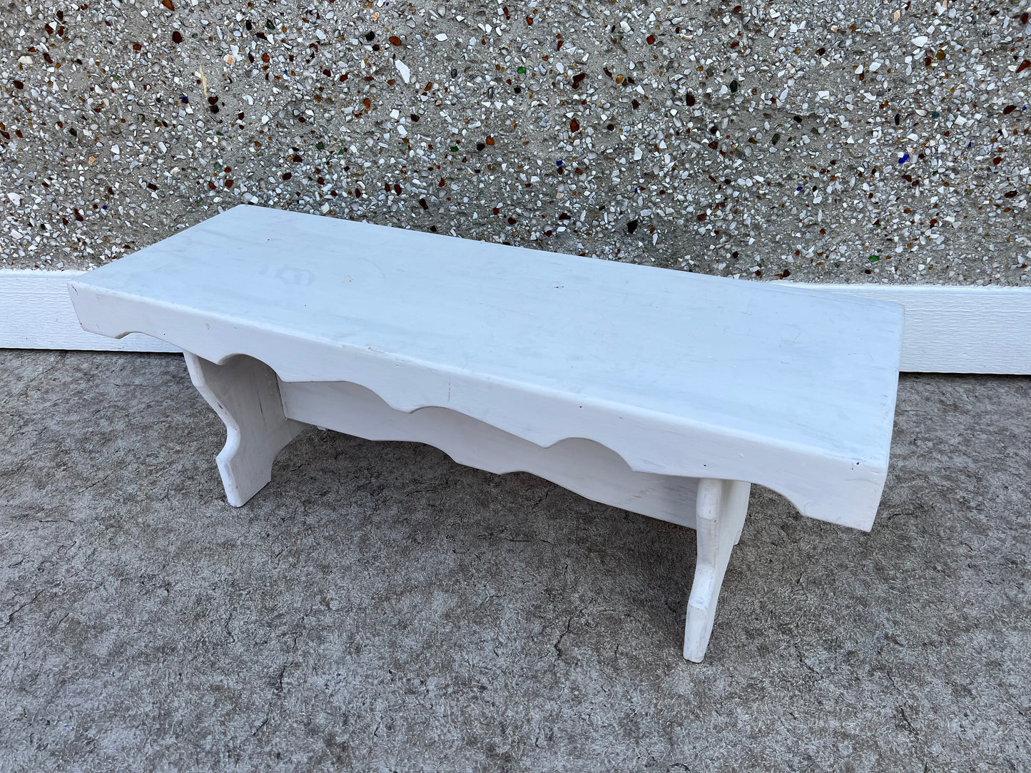 Garden Bench Solid Thick Wood 33 x 11 x 12 inch