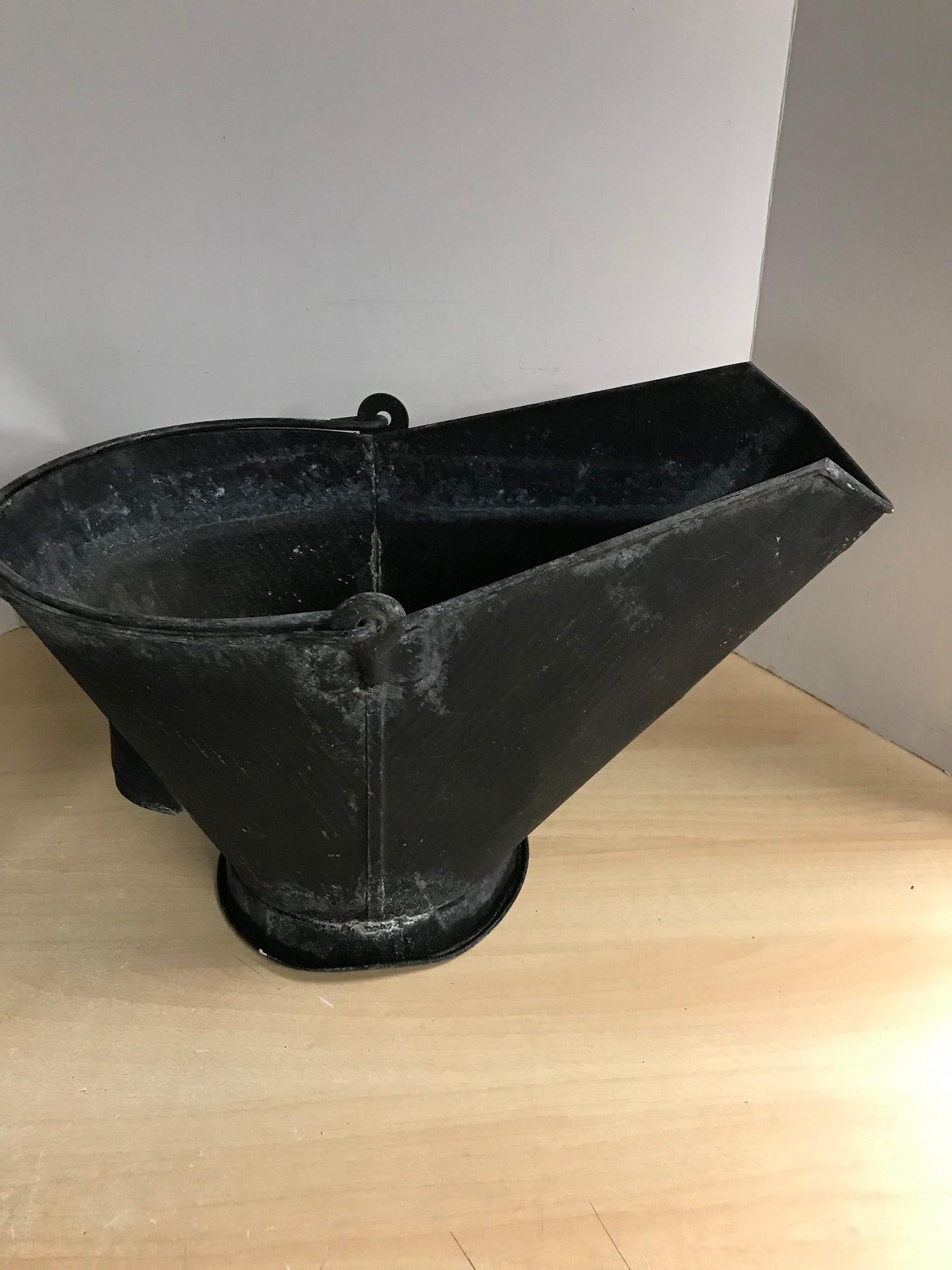 Grandma Attic Antique Large Coal Skuttle Bucket