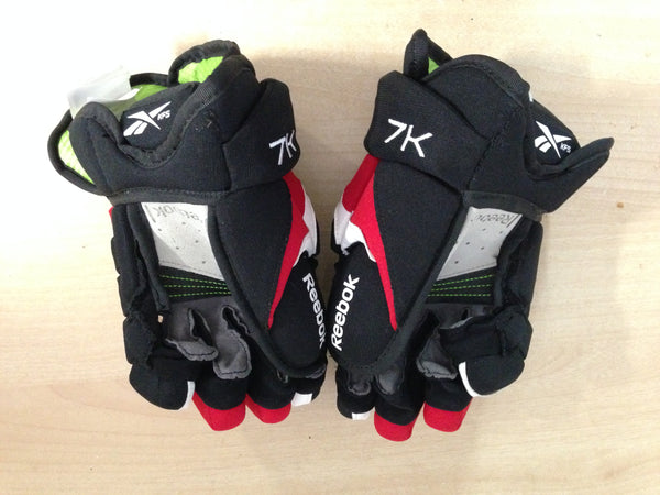 Hockey Gloves Child Size 12 inch Junior Reebok 7K New Demo Model Black Red