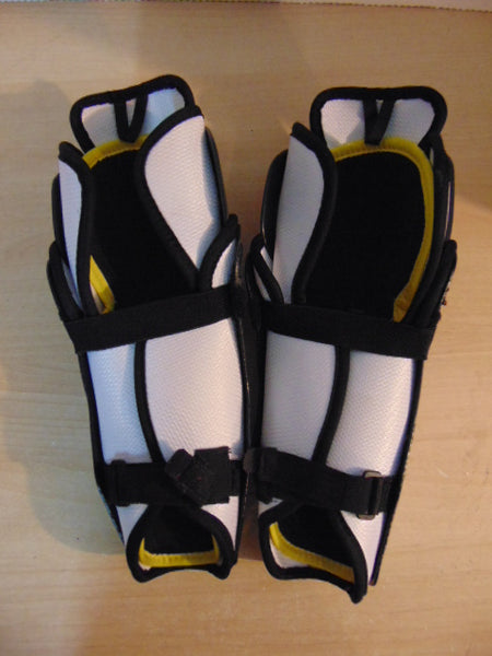 Hockey Shin Pads Child Size 11 inch Bauer Supreme One 40 Black Grey Yellow New Demo Model