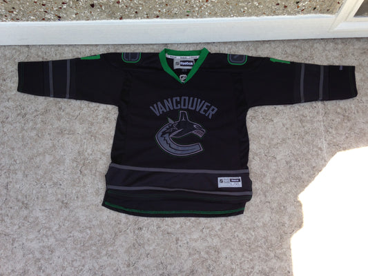 Hockey Jersey Child Size 12-14 Junior Large X Large Kesler Reebok Vancouver Canucks Black Green