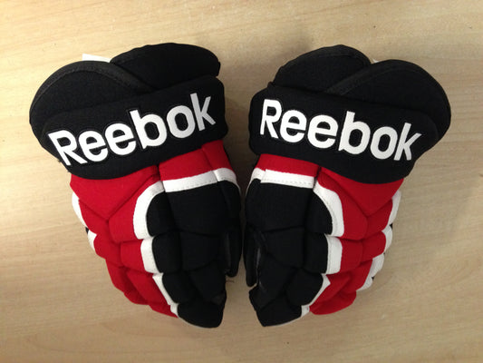 Hockey Gloves Child Size 12 inch Junior Reebok 7K New Demo Model Black Red