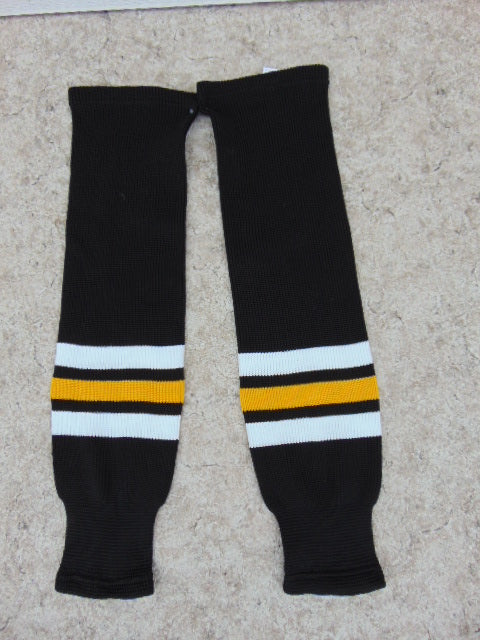 Hockey Socks Men's Size 28 inch Black Yellow White Boston Bruins Colors New