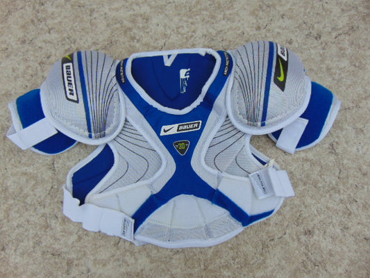 Hockey Shoulder Chest Pad Men's Size Small Bauer Nike Supreme 30 Blue White As New
