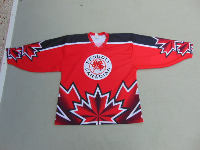 Hockey Jersey Men's Size X Large Proudly Canadian Red White Black New Demo Model