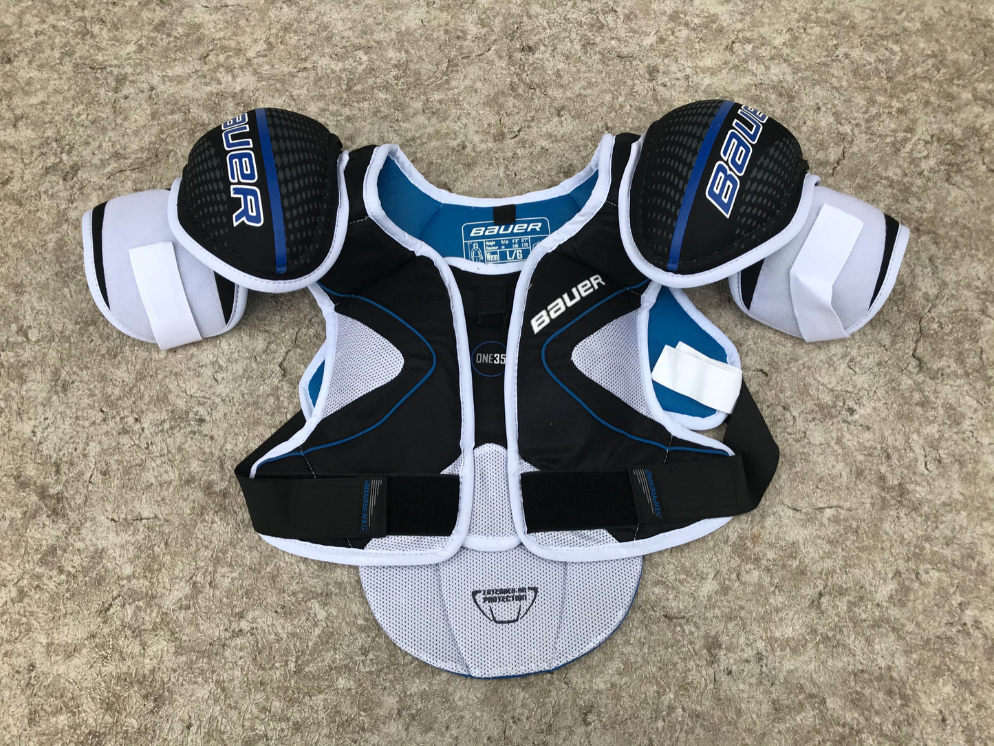 Hockey Chest Pad Ladies Size Large Bauer One 35 Blue Black White New With Tags