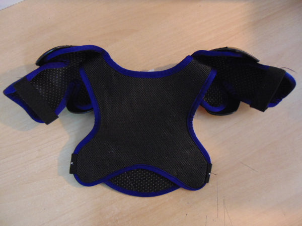 Hockey Shoulder Chest Pad Child Size Y Medium Age 4-5 Canadien Blue Black  Excellent