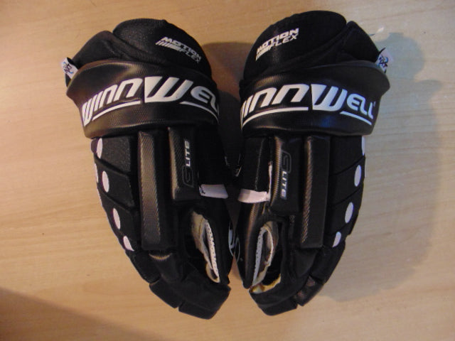 Hockey Gloves Men's Size 15 inch Winnwell Lock Thumb As New Black White Excellent