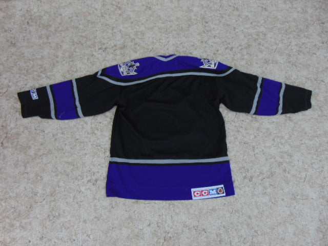 Hockey Jersey Child Size 12-14 CCM Los Angeles Kings Purple Black As New