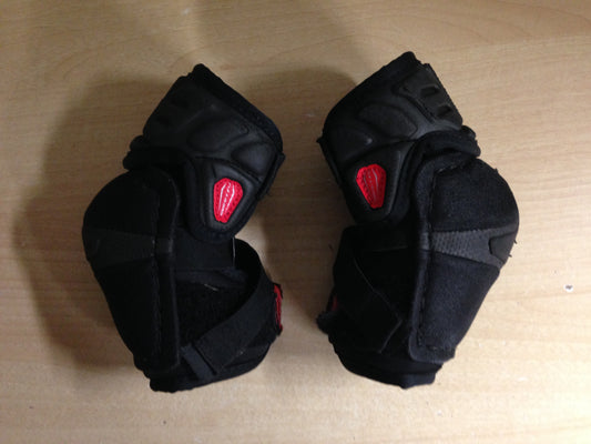Hockey Elbow Pads Child Size Junior Small Age 6-8 Reebok  Red Black Excellent