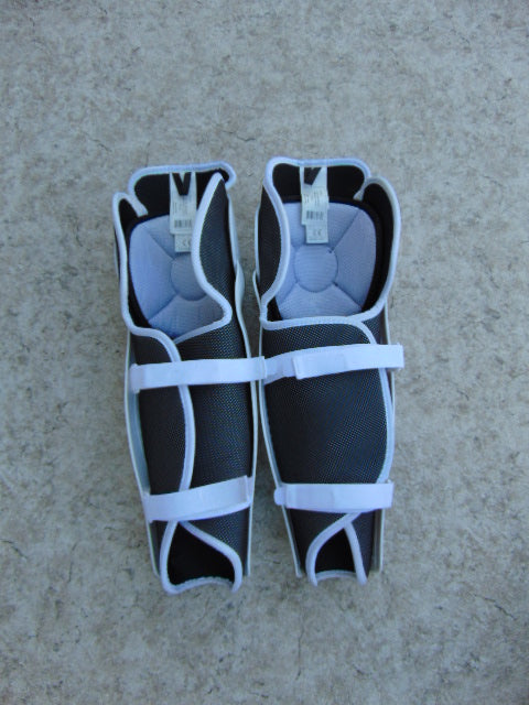 Hockey Shin Pads Men's Size 16 inch Bauer Nexus Calf Wrap Classic New Demo Model Black White