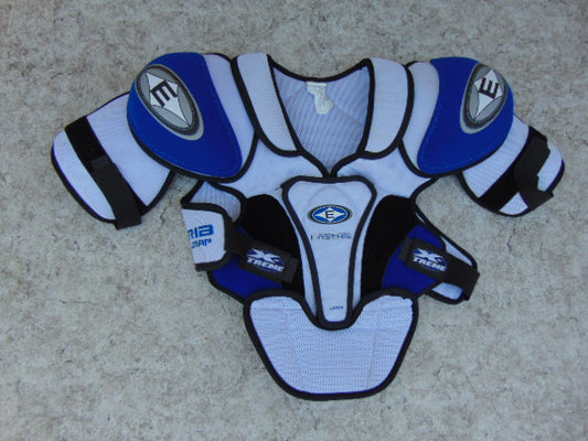 Hockey Shoulder Chest Pad Men's Size Large Easton Blue White Excellent